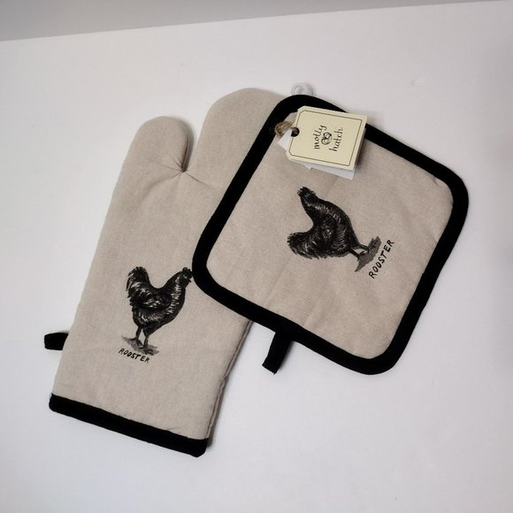 Anthropologie Kitchen Anthropologie Oven Mitt And Potholder Rooster